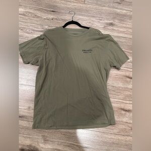 Own Boss Supply Co Men's Large Olive Green T-shirt American Flag Graphic